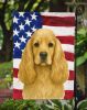 Buff Cocker Spaniel American Flag Garden Flag Mailbox Flag Decorative Yard Flag Banner Outside Patio Artwork Yard Flower Beds, Garden Size, Multicolor