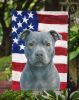 Blue Staffordshire Bull Terrier American Flag Garden Flag Mailbox Flag Decorative Yard Flag Banner Outside Patio Artwork Yard Flower Beds, Garden Size