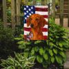 Red Dachshund American Flag Garden Flag Mailbox Flag Decorative Yard Flag Banner Outside Patio Artwork Yard Flower Beds, Garden Size, Multicolor