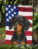 Black and Tan Dachshund American Flag Garden Flag Mailbox Flag Decorative Yard Flag Banner Outside Patio Artwork Yard Flower Beds, Garden Size
