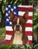 Seal and White Boston Terrier American Flag Garden Flag Mailbox Flag Decorative Yard Flag Banner Outside Patio Artwork Yard Flower Beds, Garden Size