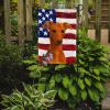 Red Whippet American Flag Garden Flag Mailbox Flag Decorative Yard Flag Banner Outside Patio Artwork Yard Flower Beds, Garden Size, Multicolor