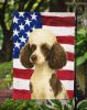 Parti Toy Poodle American Flag Garden Flag Mailbox Flag Decorative Yard Flag Banner Outside Patio Artwork Yard Flower Beds, Garden Size, Multicolor
