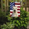 Dogo Argentino American Flag Garden Flag Mailbox Flag Decorative Yard Flag Banner Outside Patio Artwork Yard Flower Beds, Garden Size, Multicolor
