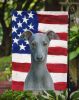 Blue Italian Greyhound American Flag Garden Flag Mailbox Flag Decorative Yard Flag Banner Outside Patio Artwork Yard Flower Beds, Garden Size