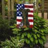 Blue Brindle Greyhound American Flag Garden Flag Mailbox Flag Decorative Yard Flag Banner Outside Patio Artwork Yard Flower Beds, Garden Size