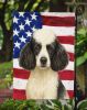 Parti Miniature Poodle American Flag Garden Flag Mailbox Flag Decorative Yard Flag Banner Outside Patio Artwork Yard Flower Beds, Garden Size