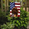 Liver Shih Tzu American Flag Garden Flag Mailbox Flag Decorative Yard Flag Banner Outside Patio Artwork Yard Flower Beds, Garden Size, Multicolor