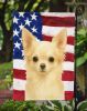 Cream Chihuahua American Flag Garden Flag Mailbox Flag Decorative Yard Flag Banner Outside Patio Artwork Yard Flower Beds, Garden Size, Multicolor