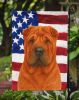 Red Shar Pei American Flag Garden Flag Mailbox Flag Decorative Yard Flag Banner Outside Patio Artwork Yard Flower Beds, Garden Size, Multicolor