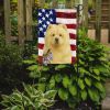 Cream Chow Chow American Flag Garden Flag Mailbox Flag Decorative Yard Flag Banner Outside Patio Artwork Yard Flower Beds, Garden Size, Multicolor