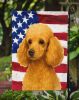 Apricot Miniature Poodle American Flag Garden Flag Mailbox Flag Decorative Yard Flag Banner Outside Patio Artwork Yard Flower Beds, Garden Size
