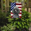 Silver Toy Poodle American Flag Garden Flag Mailbox Flag Decorative Yard Flag Banner Outside Patio Artwork Yard Flower Beds, Garden Size, Multicolor