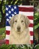 White with Gray Great Pyrenees American Flag Garden Flag Mailbox Flag Decorative Yard Flag Banner Outside Patio Artwork Yard Flower Beds, Garden Size
