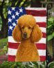 Apricot Standard Poodle American Flag Garden Flag Mailbox Flag Decorative Yard Flag Banner Outside Patio Artwork Yard Flower Beds, Garden Size