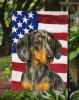 Dapple Dachshund American Flag Garden Flag Mailbox Flag Decorative Yard Flag Banner Outside Patio Artwork Yard Flower Beds, Garden Size, Multicolor