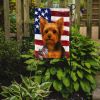 Black and Tan Yorkshire Terrier American Flag Garden Flag Mailbox Flag Decorative Yard Flag Banner Outside Patio Artwork Yard Flower Beds, Garden Size