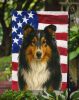Tricolor Collie American Flag Garden Flag Mailbox Flag Decorative Yard Flag Banner Outside Patio Artwork Yard Flower Beds, Garden Size, Multicolor