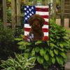 Brown Portuguese Water Dog American Flag Garden Flag Mailbox Flag Decorative Yard Flag Banner Outside Patio Artwork Yard Flower Beds, Garden Size