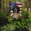 Landseer Newfoundland American Flag Garden Flag Mailbox Flag Decorative Yard Flag Banner Outside Patio Artwork Yard Flower Beds, Garden Size