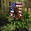 Brindle Staffordshire Bull Terrier American Flag Garden Flag Mailbox Flag Decorative Yard Flag Banner Outside Patio Artwork Yard Flower Beds