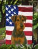 Black and Tan Lakeland Terrier American Flag Garden Flag Mailbox Flag Decorative Yard Flag Banner Outside Patio Artwork Yard Flower Beds, Garden Size