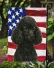 Black Miniature Poodle American Flag Garden Flag Mailbox Flag Decorative Yard Flag Banner Outside Patio Artwork Yard Flower Beds, Garden Size