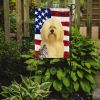 Cream Lhasa Apso American Flag Garden Flag Mailbox Flag Decorative Yard Flag Banner Outside Patio Artwork Yard Flower Beds, Garden Size, Multicolor