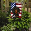 Longhaired Black and Tan Dachshund American Flag Garden Flag Mailbox Flag Decorative Yard Flag Banner Outside Patio Artwork Yard Flower Beds
