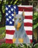 Blue Doberman Pinscher American Flag Garden Flag Mailbox Flag Decorative Yard Flag Banner Outside Patio Artwork Yard Flower Beds, Garden Size