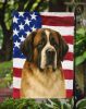 Brindle and White Saint Bernard American Flag Garden Flag Mailbox Flag Decorative Yard Flag Banner Outside Patio Artwork Yard Flower Beds, Garden Size