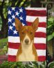 Chocolate and White Rat Terrier American Flag Garden Flag Mailbox Flag Decorative Yard Flag Banner Outside Patio Artwork Yard Flower Beds, Garden Size