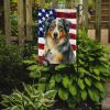 Blue Merle Australian Shepherd American Flag Garden Flag Mailbox Flag Decorative Yard Flag Banner Outside Patio Artwork Yard Flower Beds, Garden Size