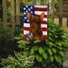 Chocolate Chihuahua American Flag Garden Flag Mailbox Flag Decorative Yard Flag Banner Outside Patio Artwork Yard Flower Beds, Garden Size, Multicolor