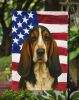 Tri-color Basset Hound American Flag Garden Flag Mailbox Flag Decorative Yard Flag Banner Outside Patio Artwork Yard Flower Beds, Garden Size
