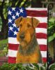 Grizzle and Tan Airedale Terrier American Flag Garden Flag Mailbox Flag Decorative Yard Flag Banner Outside Patio Artwork Yard Flower Beds