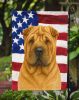Fawn Shar Pei American Flag Garden Flag Mailbox Flag Decorative Yard Flag Banner Outside Patio Artwork Yard Flower Beds, Garden Size, Multicolor