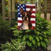 Seal and White Boston Terrier American Flag Garden Flag Mailbox Flag Decorative Yard Flag Banner Outside Patio Artwork Yard Flower Beds, Garden Size