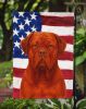 Mahogany Dogue de Bordeaux American Flag Garden Flag Mailbox Flag Decorative Yard Flag Banner Outside Patio Artwork Yard Flower Beds, Garden Size
