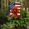 Red Toy Poodle American Flag Garden Flag Mailbox Flag Decorative Yard Flag Banner Outside Patio Artwork Yard Flower Beds, Garden Size, Multicolor