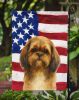 Brindle Shih Tzu American Flag Garden Flag Mailbox Flag Decorative Yard Flag Banner Outside Patio Artwork Yard Flower Beds, Garden Size, Multicolor