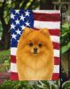Pomeranian American Flag Garden Flag Mailbox Flag Decorative Yard Flag Banner Outside Patio Artwork Yard Flower Beds, Garden Size, Multicolor