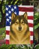 Sable and White Alaskan Malamute American Flag Garden Flag Mailbox Flag Decorative Yard Flag Banner Outside Patio Artwork Yard Flower Beds