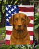 Brown Chesapeake Bay Retriever American Flag Garden Flag Mailbox Flag Decorative Yard Flag Banner Outside Patio Artwork Yard Flower Beds, Garden Size