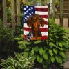 Chocolate and Tan Dachshund American Flag Garden Flag Mailbox Flag Decorative Yard Flag Banner Outside Patio Artwork Yard Flower Beds, Garden Size