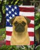 Fawn Pug American Flag Garden Flag Mailbox Flag Decorative Yard Flag Banner Outside Patio Artwork Yard Flower Beds, Garden Size, Multicolor