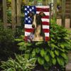 Black and White Greyhound American Flag Garden Flag Mailbox Flag Decorative Yard Flag Banner Outside Patio Artwork Yard Flower Beds, Garden Size