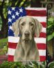 Weimaraner American Flag Garden Flag Mailbox Flag Decorative Yard Flag Banner Outside Patio Artwork Yard Flower Beds, Garden Size, Multicolor