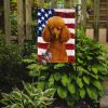Apricot Standard Poodle American Flag Garden Flag Mailbox Flag Decorative Yard Flag Banner Outside Patio Artwork Yard Flower Beds, Garden Size