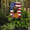 Grizzle and Tan Border Terrier American Flag Garden Flag Mailbox Flag Decorative Yard Flag Banner Outside Patio Artwork Yard Flower Beds, Garden Size